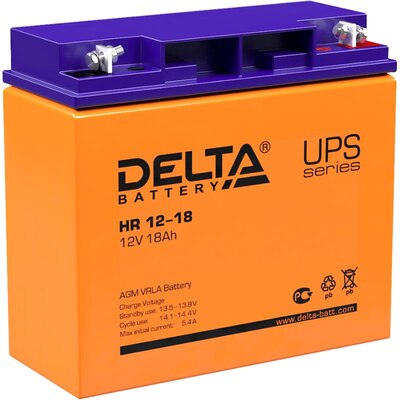 Характеристики Аккумуляторная батарея Delta HR 12-18