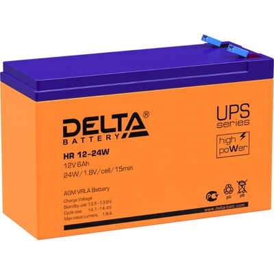 Характеристики Аккумуляторная батарея Delta HR 12-24 W