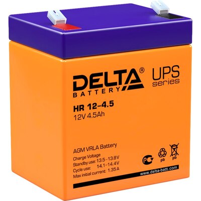 Характеристики Аккумуляторная батарея Delta HR 12-4.5
