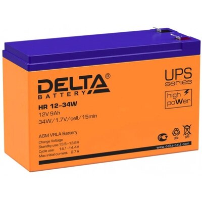 Характеристики Аккумуляторная батарея Delta HR12-34W