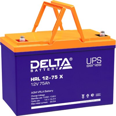 Характеристики Аккумуляторная батарея Delta HRL 12-75 X