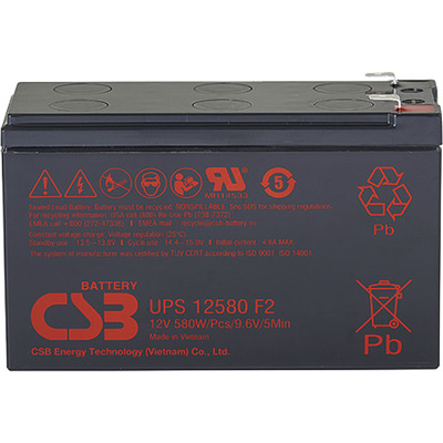 Характеристики Аккумуляторная батарея CSB UPS 12580 F2 12V 580W
