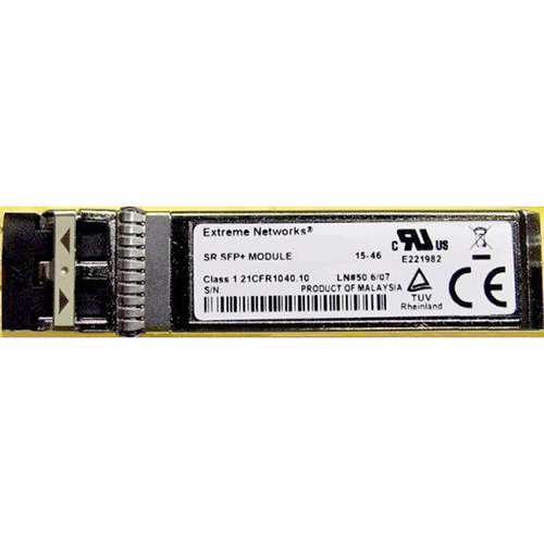 Характеристики Трансивер Extreme Networks SFP+ 10302