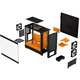 Корпус ПК без блока питания Fractal Design Pop Air RGB Orange Core TG Clear Tint