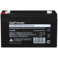 Аккумуляторная батарея GoPower LA-6120 6V 12Ah (1/10)