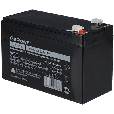 Аккумулятор свинцово-кислотный GoPower LA-1272