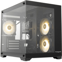 Корпус ПК без блока питания HSPD F330 Panoramic Mini-tower Black (F330-TGBK-ARGB)