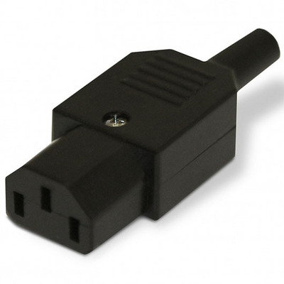 Характеристики Разъем Hyperline IEC 60320 C13 220В 10A на кабель (плоские контакты внутри разъема), прямой