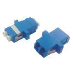 Оптический проходной адаптер Hyperline LC/UPC-LC/UPC, SM, duplex, корпус пластиковый, синий, белые колпачки
