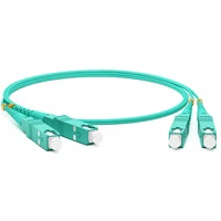 Патч-корд волоконно-оптический (шнур) Hyperline MM 50/125(OM3), SC-SC, 2.0 мм, duplex, LSZH, 1 м