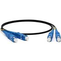 Патч-корд волоконно-оптический (шнур) Hyperline SM 9/125 (OS2), SC/UPC-SC/UPC, 2.0 мм, duplex, LSZH, 10 м, черный