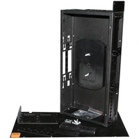 Бокс оптический универсальный 19'' Hyperline от 8 до 48 портов (SC, duplex LC, ST, FC), со сплайс пластиной, без пигтейлов и проходных адаптеров, 2U, черный