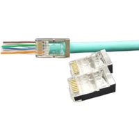 Разъем легкой оконцовки Hyperline RJ-45 (8P8C) под витую пару, категория 5e, универсальный, 100 шт