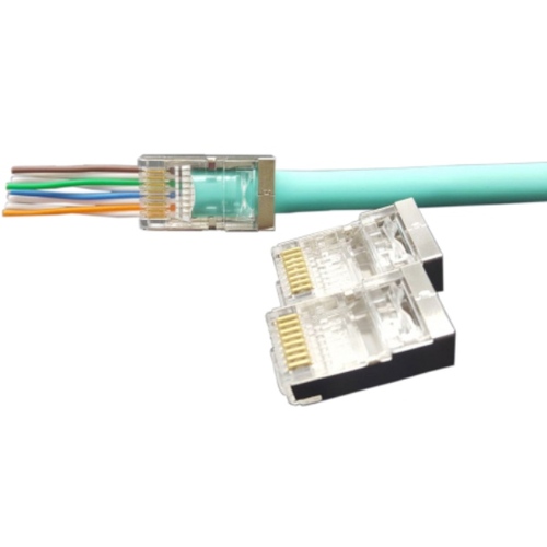 Разъем легкой оконцовки Hyperline RJ-45 (8P8C) под витую пару, категория 5e, универсальный, 100 шт