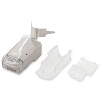 Разъем под витую пару Hyperline RJ-45(8P8C) кат.6A, экранированный, универсальный, со вставкой (50 шт)