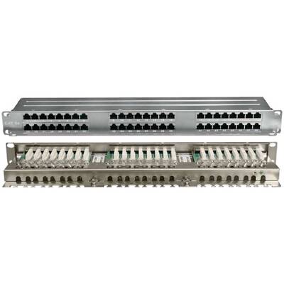 Патч-панель высокой плотности Hyperline 19'', 1U, 48 портов RJ-45, категория 5E, Dual IDC, полный экран