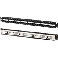 Патч-панель высокой плотности Hyperline 19'', 1U, 48 портов RJ-45, кат. 6, Dual IDC