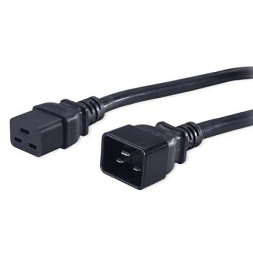 Кабель питания Hyperline IEC 320 C19 - IEC 320 C20 (3x1.5), 16A, прямая вилка, 3.0 м