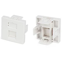 Вставка Hyperline 45x45 (аналог Mosaic) для 1 модуля формата Keystone Jack, со шторкой