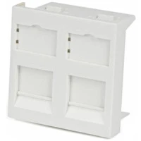 Вставка Hyperline 45x45 (аналог Mosaic) для 2 модулей формата Keystone Jack, со шторками