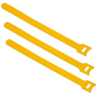 Хомут-липучка Hyperline 210x14 мм, желтый