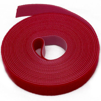 Лента (липучка) Hyperline в рулоне, ширина 16 мм, длина 5 м, красная