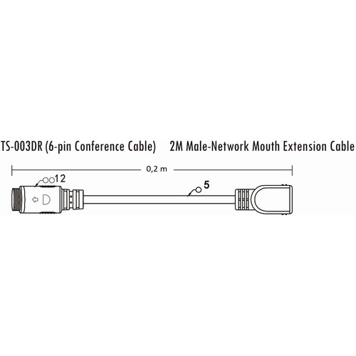 Кабель удлинитель 0,2 м ITC TS-003DR