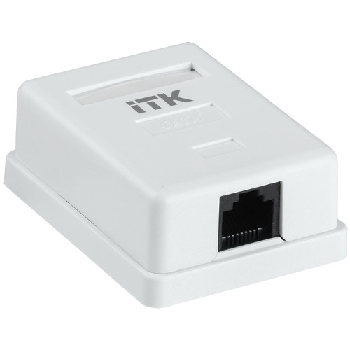 Настенная информационная розетка ITK RJ45 кат.6 UTP 1-порт