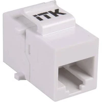Проходной адаптер ITK кат.5E UTP, RJ45-RJ45, тип Keystone Jack