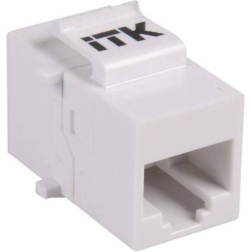 Проходной адаптер ITK кат.5E UTP, RJ45-RJ45, тип Keystone Jack