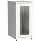 Шкаф сетевой напольный ITK LINEA E 24U 600х800мм стеклянная передняя дверь задняя металлическая серый