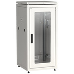 Шкаф сетевой напольный ITK LINEA N 18U 600х600 мм стеклянная передняя дверь серый