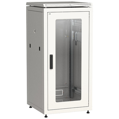 Характеристики Шкаф сетевой напольный ITK LINEA N 18U 600х600 мм стеклянная передняя дверь серый