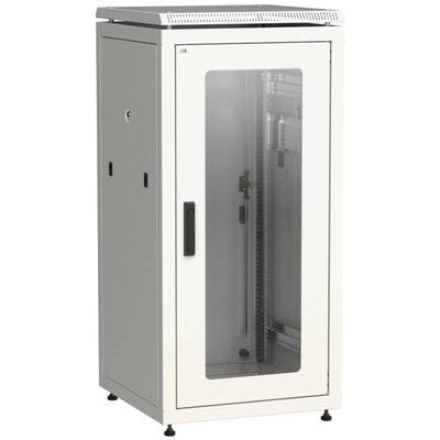 Характеристики Шкаф сетевой напольный ITK LINEA N 18U 600х600 мм стеклянная передняя дверь, задняя металлическая серый