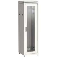 Шкаф сетевой напольный ITK LINEA N 42U 600х800 мм стеклянная передняя дверь серый