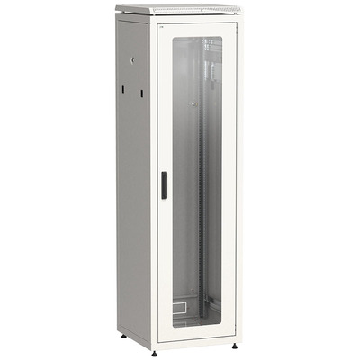 Характеристики Шкаф сетевой напольный ITK LINEA N 42U 600х800 мм стеклянная передняя дверь серый