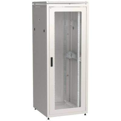 Характеристики Шкаф сетевой напольный ITK LINEA N 42U 800х800 мм стеклянная передняя дверь задняя металлическая серый