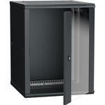 Шкаф настенный ITK LINEA W 15U 600x600 мм дверь стекло, RAL9005