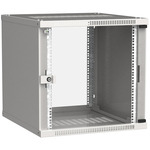 Шкаф настенный ITK LINEA WE 9U 600x450мм дверь стекло серый