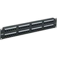 Патч-панель ITK 2U кат. 5е UTP 48 птортов Dual IDC слайд лейбл
