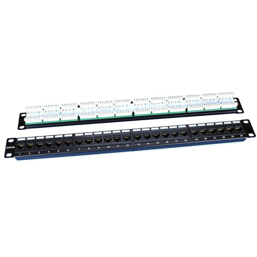 Патч-панель Hyperline 19", 24 порта RJ-45 полн. экран., кат.5e