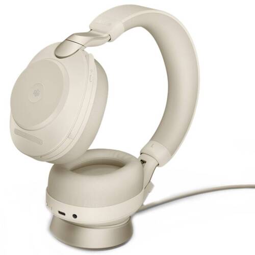 Гарнитура Jabra Evolve2 85 MS USB-A Teams Stereo with Charging Stand Beige