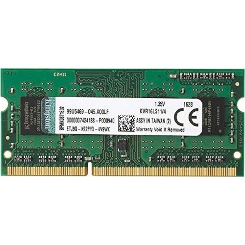 Характеристики Оперативная память Kingston DDR3L 4GB KVR16LS11/4WP