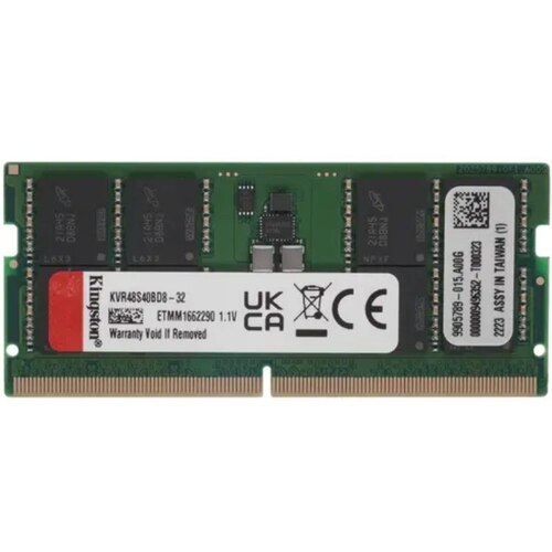 Характеристики Оперативная память Kingston DDR5 32GB KVR48S40BD8-32