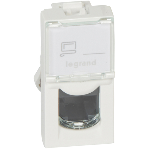 Розетка Legrand Mosaic RJ45 UTP кат.5е 1 модуль