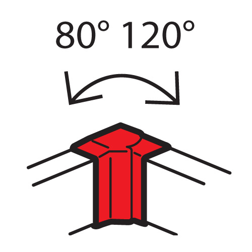 Внутренний изменяемый угол Legrand от 80° до 120° - для кабель-каналов Metra 130x50