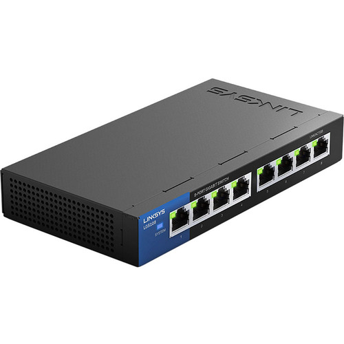 Характеристики Коммуникатор Linksys 8-портовый, Gigabit (LGS108-eu)