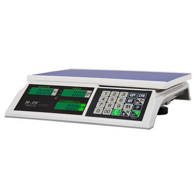 Характеристики Торговые настольные весы Mertech M-ER 326 AC-15.2 Slim LCD Белые