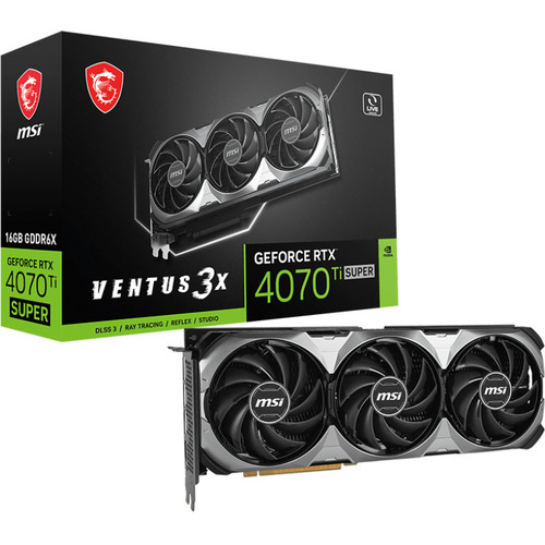 Видеокарта MSI GeForce-RTX-4070-Ti-SUPER-16G-VENTUS-3X