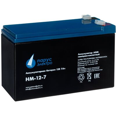 Характеристики Аккумуляторная батарея Парус Электро HM-12-7